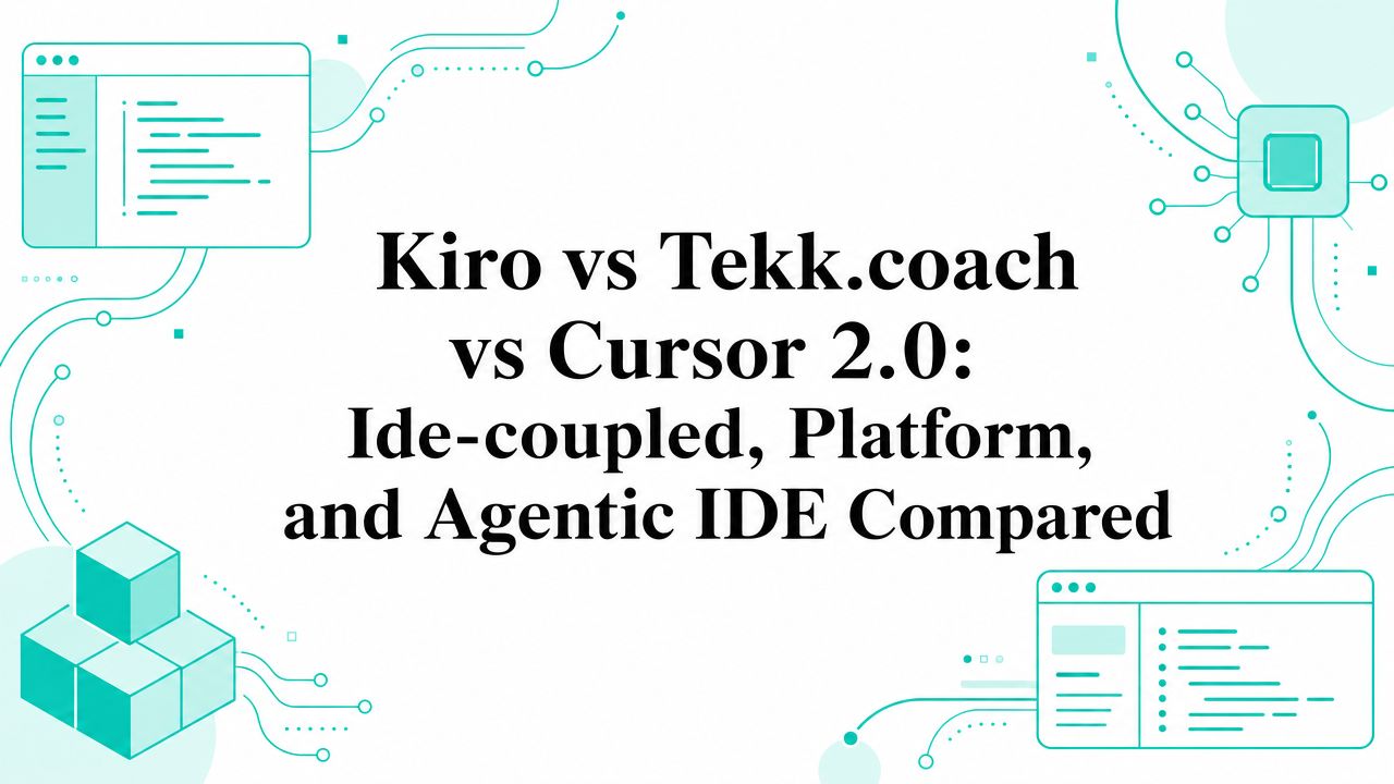 Kiro vs Tekk.coach vs Cursor 2.0: Ide-coupled, Platform, and Agentic IDE Compared